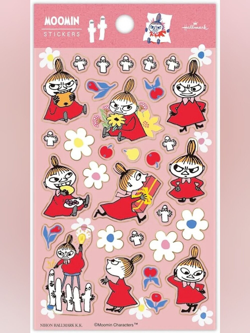 Moomin Little My Pink Sticker Sheet by Hallmark (new without packaging)
